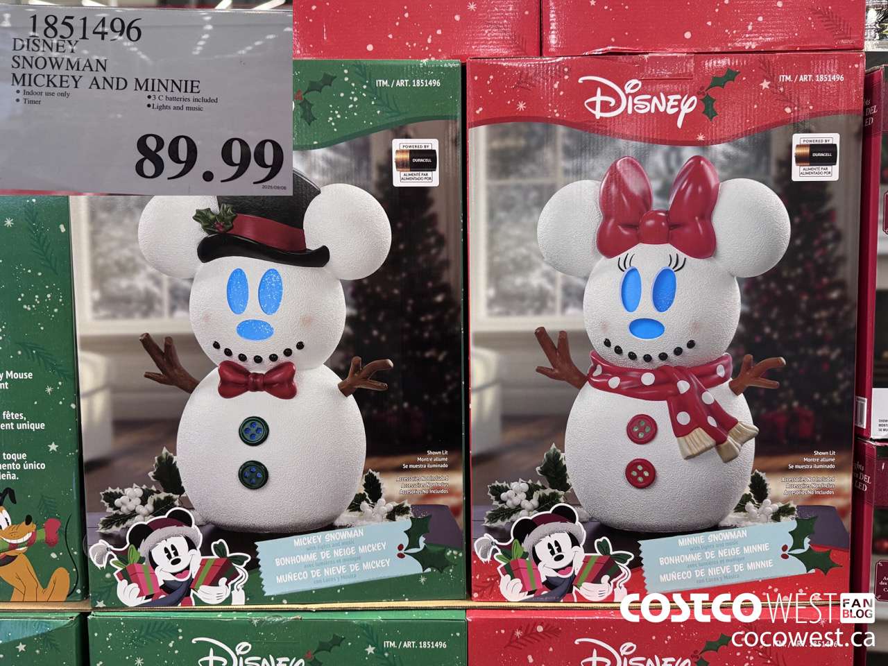1851496 DISNEY SNOWMAN MICKEY AND MINNIE $89.99