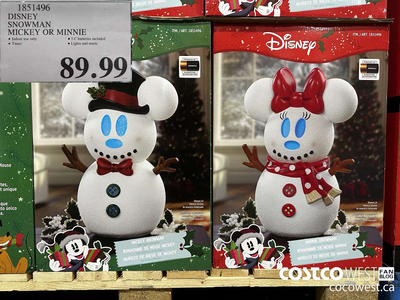 1851496 DISNEY SNOWMAN MICKEY AND MINNIE $89.99