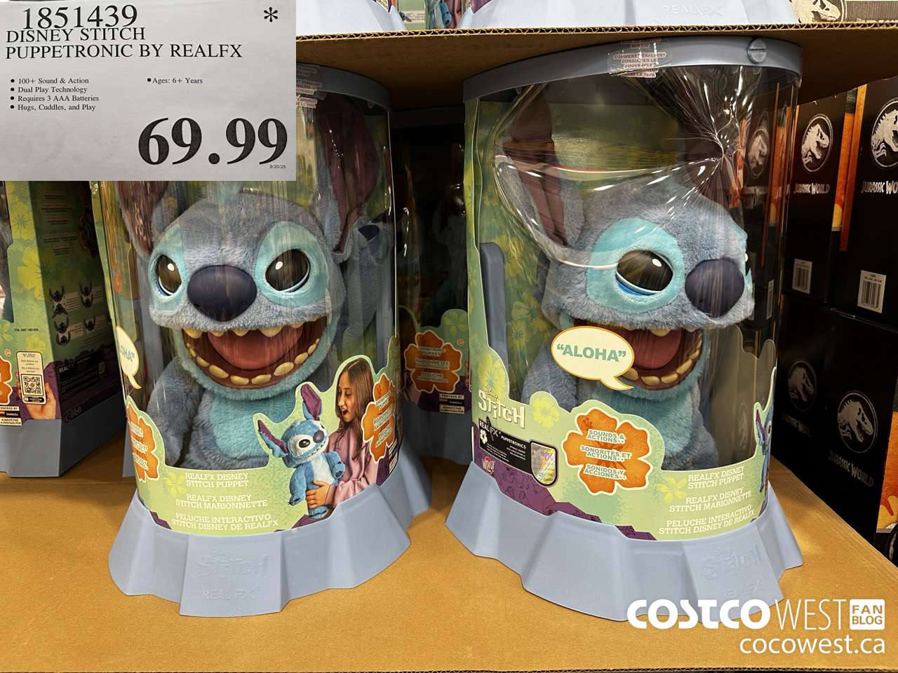 1851439 DISNEY STITCH PUPPETRONIC BY REALFX $69.99