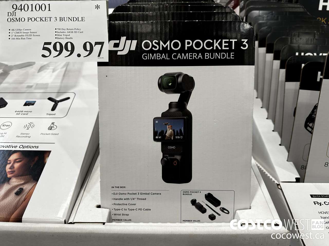9401001 DJI OSMO POCKET 3 BUNDLE $599.97