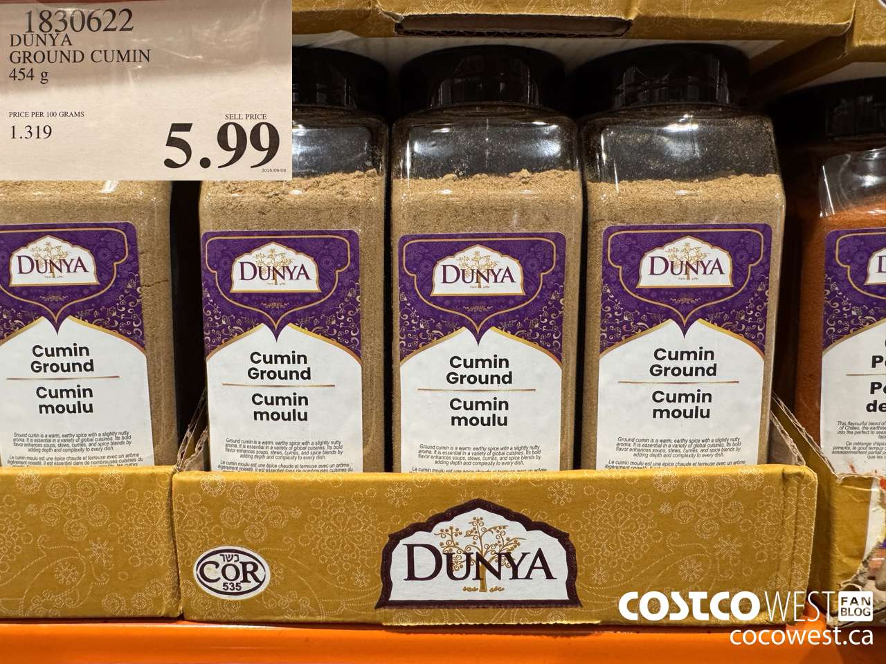 1830622 DUNYA GROUND CUMIN 454G $5.99