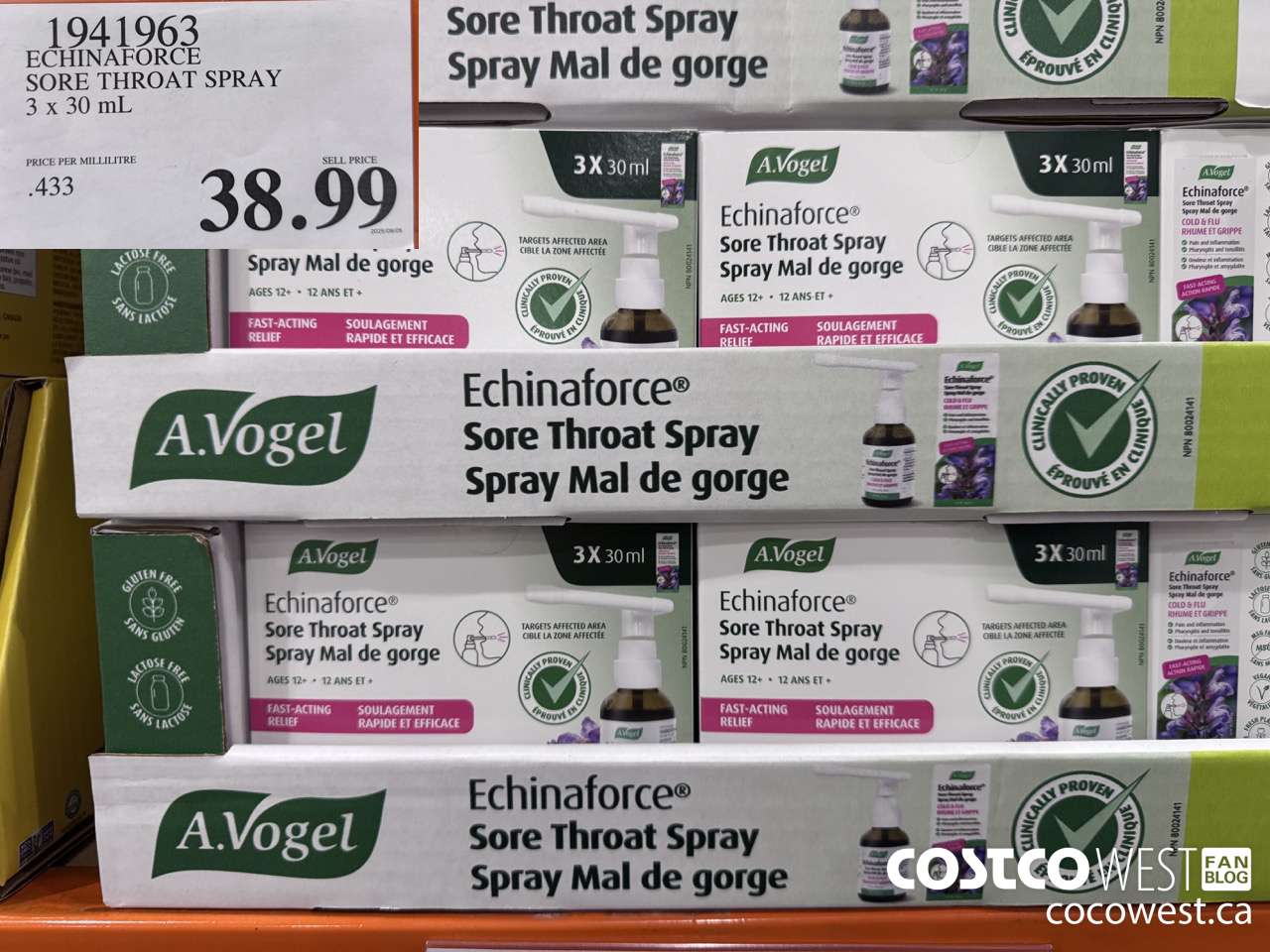 1941963 ECHINAFORCE SORE THROAT SPRAY 3 X 30ML $38.99