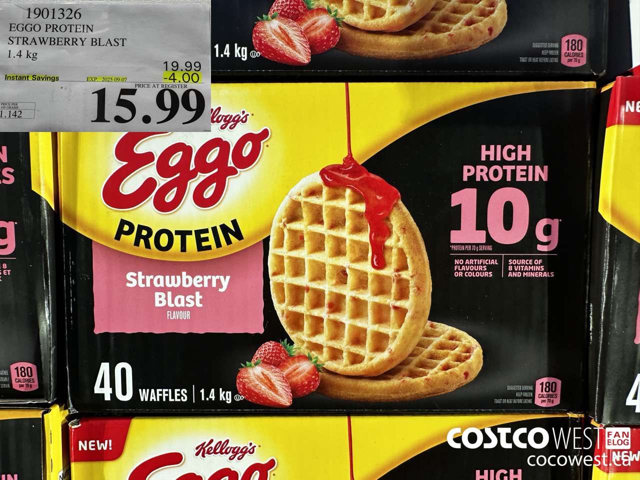 1901326 EGGO PROTEIN STRAWBERRY BLAST 1.4 kg ($4.00 INSTANT SAVINGS EXPIRES ON 2025-09-07) $15.99