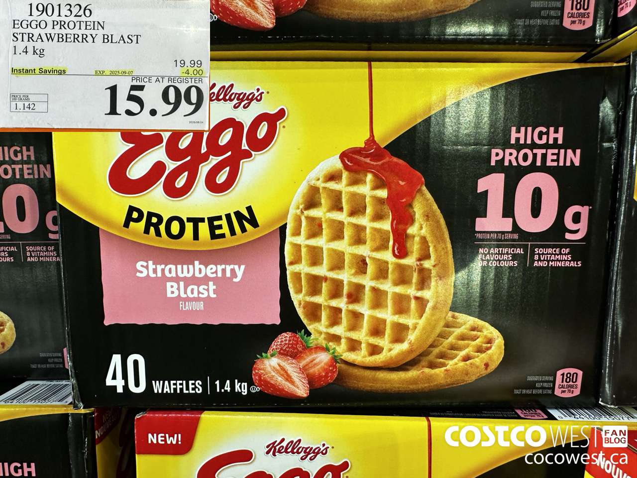 1901326 EGGO PROTEIN STRAWBERRY BLAST 1.4 kg ($4.00 INSTANT SAVINGS EXPIRES ON 2025-09-07) $15.99