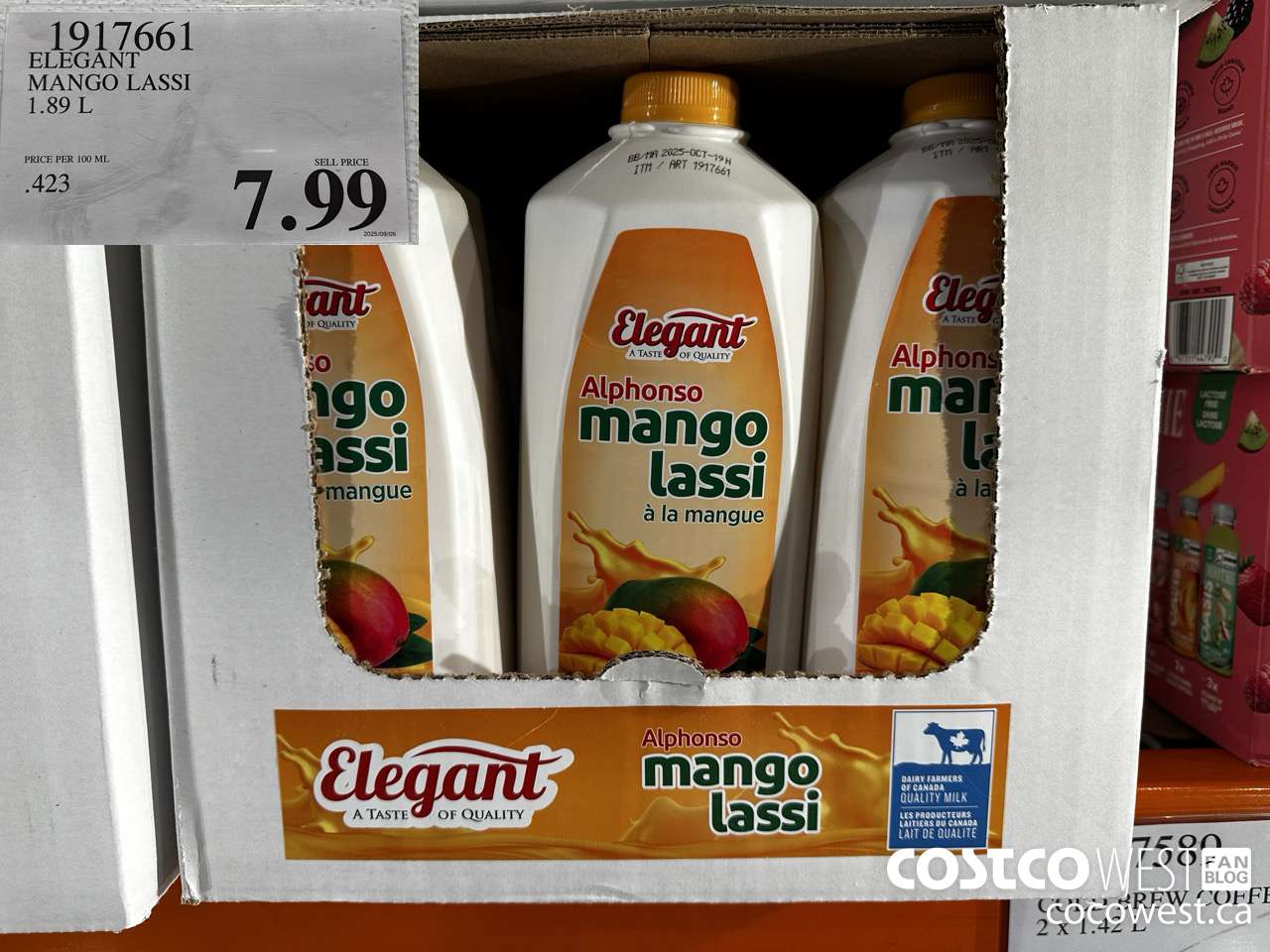1917661 ELEGANT MANGO LASSI 1.89L $7.99