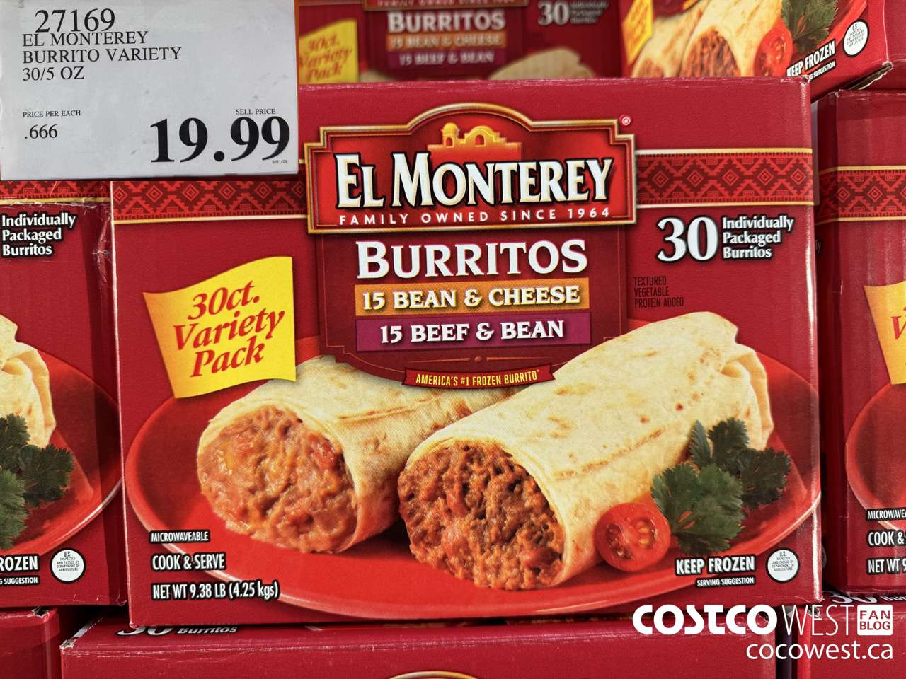 27169 EL MONTEREY BURRITO VARIETY 30/5 OZ $19.99