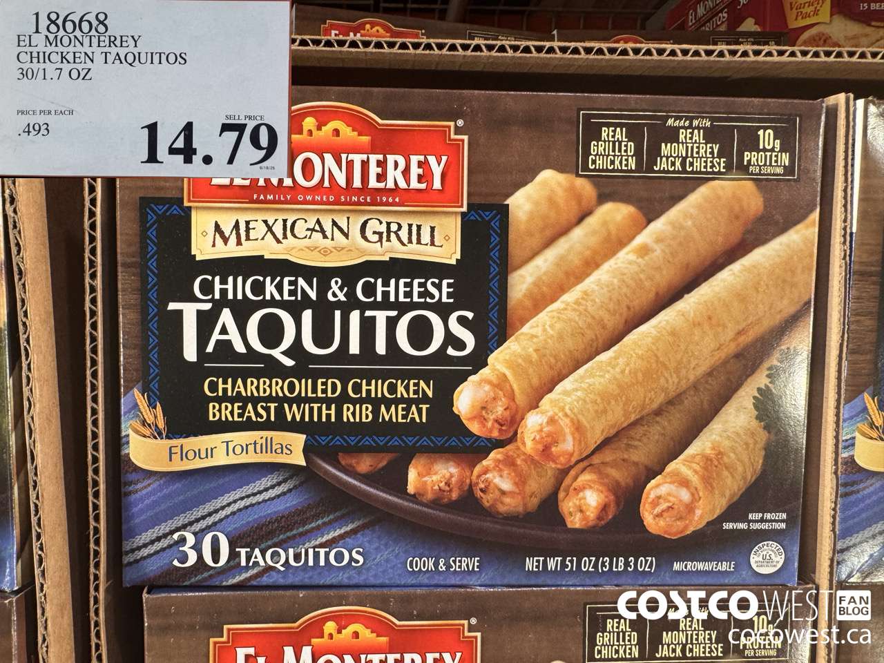 18668 EL MONTEREY CHICKEN TAQUITOS 30/1.7 OZ $14.79