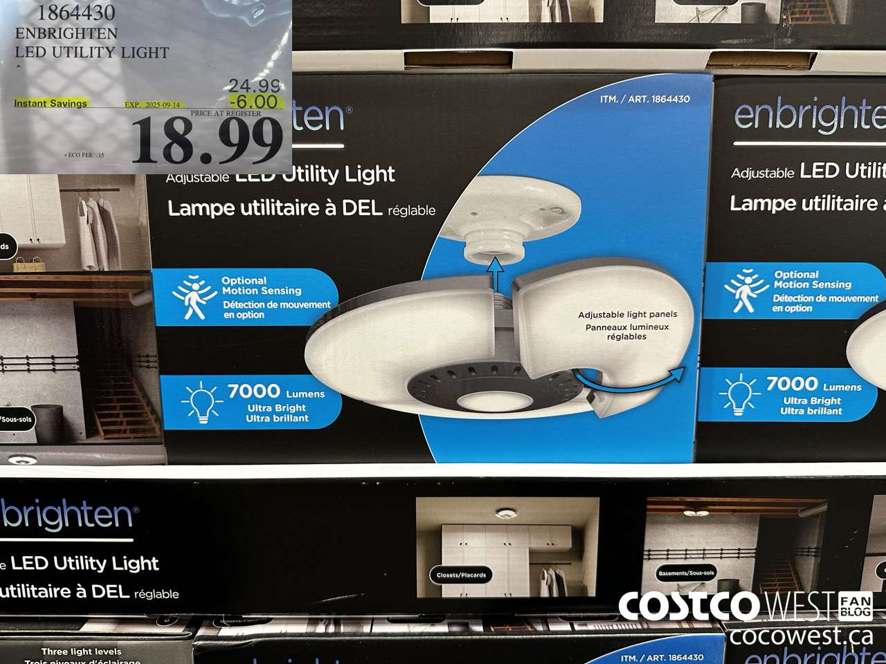 1864430 ENBRIGHTEN LED UTILITY LIGHT ($6.00 INSTANT SAVINGS EXPIRES ON 2025-09-14) $18.99