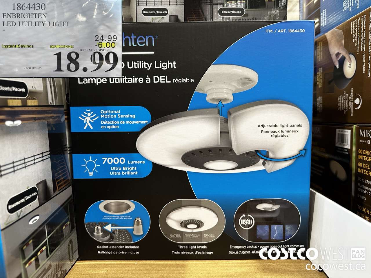 1864430 ENBRIGHTEN LED UTILITY LIGHT ($6.00 INSTANT SAVINGS EXPIRES ON 2025-09-28) $18.99