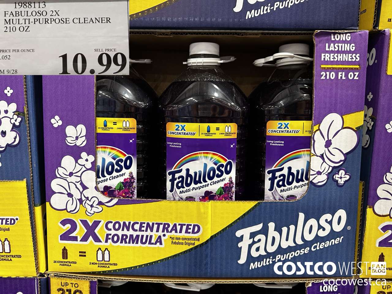 1988113 FABULOSO 2X MULTI-PURPOSE CLEANER 210 OZ $10.99