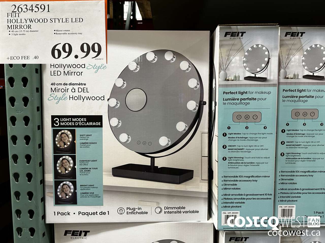 2634591 FEIT HOLLYWOOD STYLE LED MIRROR $69.99