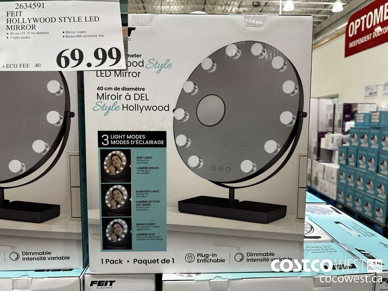 2634591 FEIT HOLLYWOOD STYLE LED MIRROR $69.99