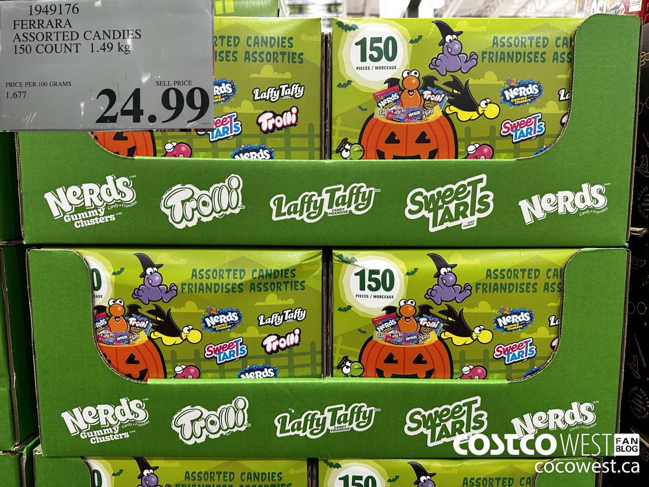 1949176 FERRARA ASSORTED CANDIES 150 COUNT 1.49KG $24.99