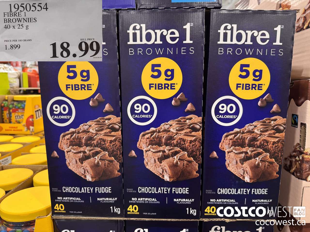 1950554 FIBRE 1 BROWNIES 40 X 25G $18.99