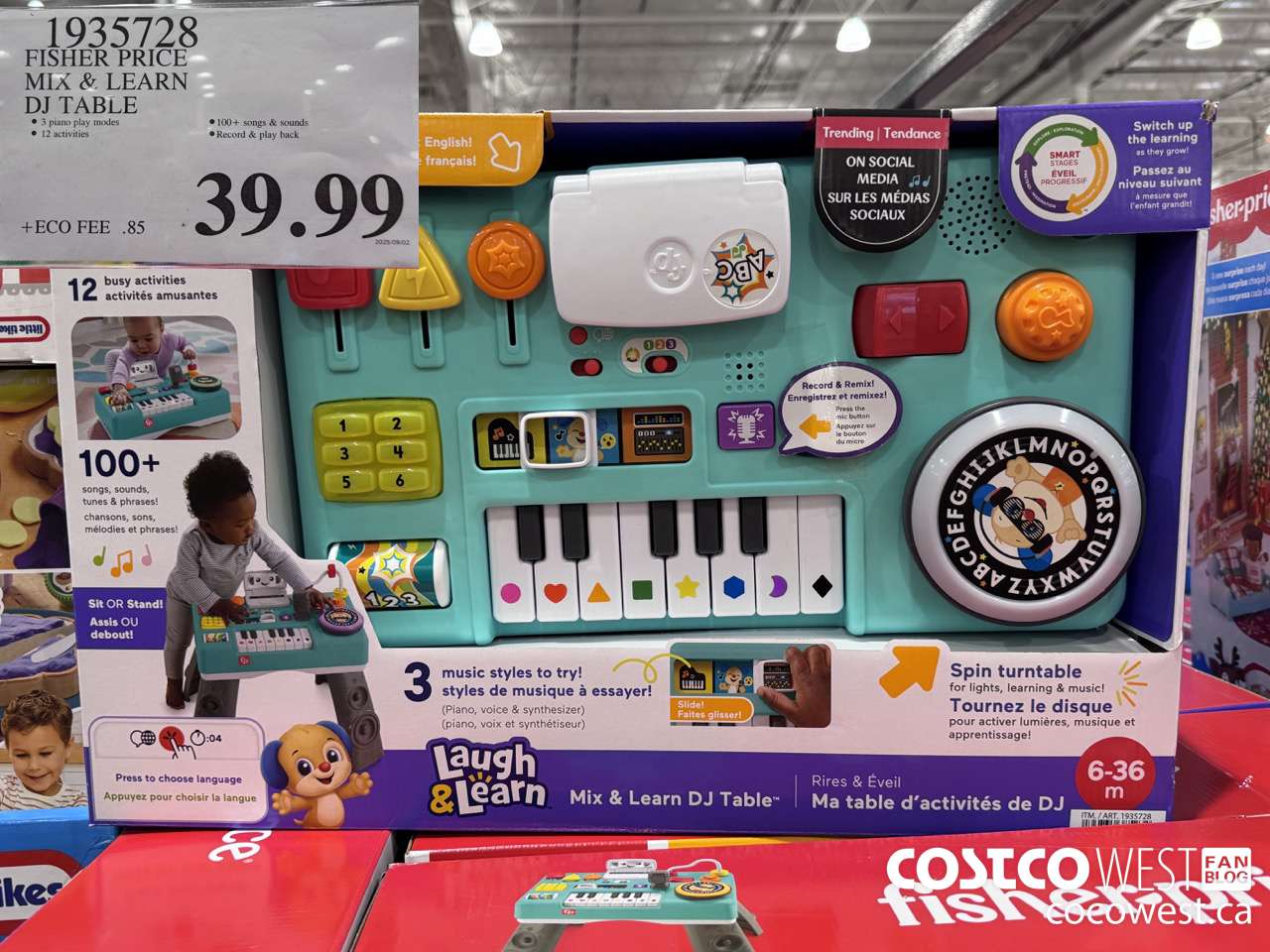 1935728 FISHER PRICE MIX & LEARN DJ TABLE $39.99