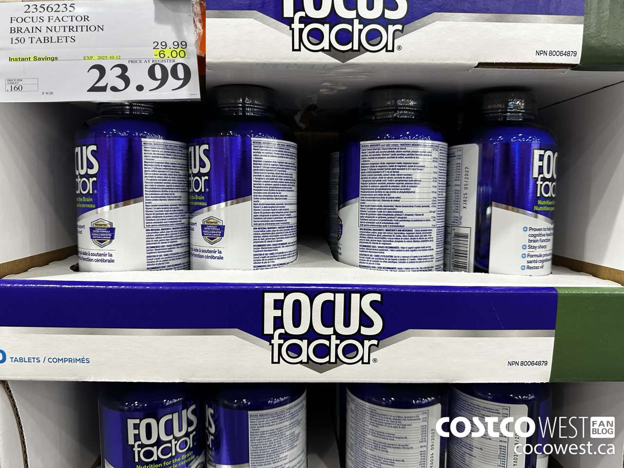 2356235 FOCUS FACTOR ADULT 150 TABLETS ($6.00 INSTANT SAVINGS EXPIRES ON 2025-10-12) $23.99