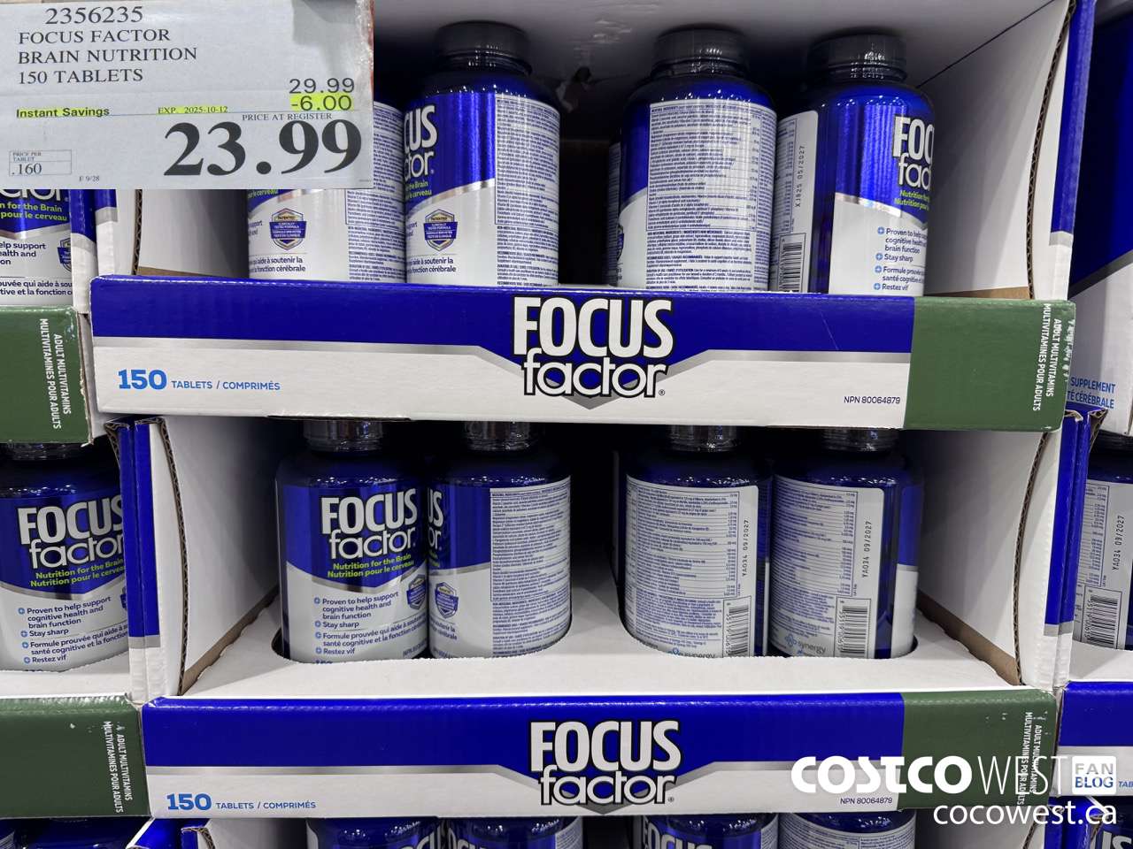 2356235 FOCUS FACTOR ADULT 150 TABLETS ($6.00 INSTANT SAVINGS EXPIRES ON 2025-10-12) $23.99