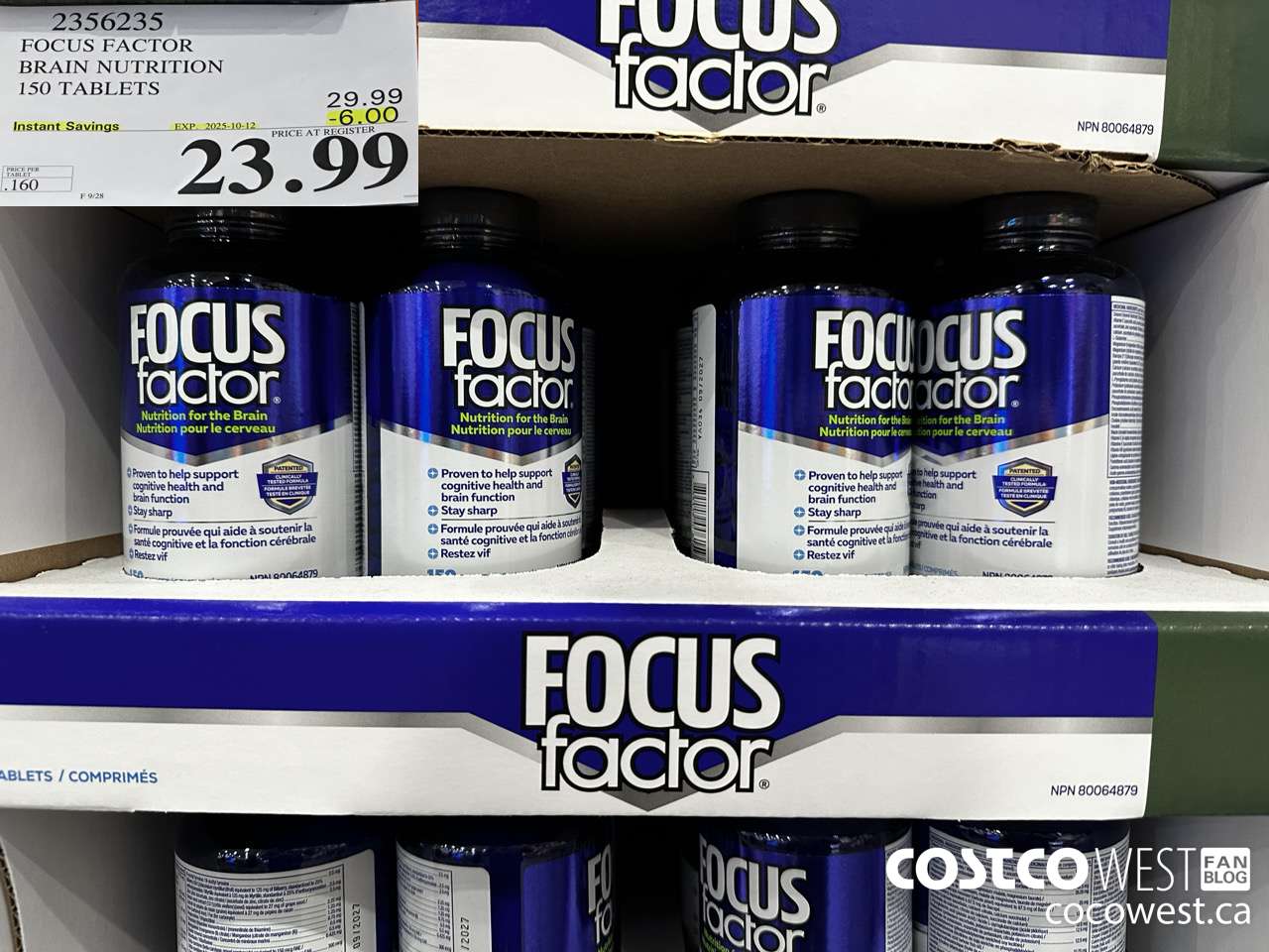 2356235 FOCUS FACTOR ADULT 150 TABLETS ($6.00 INSTANT SAVINGS EXPIRES ON 2025-10-12) $23.99