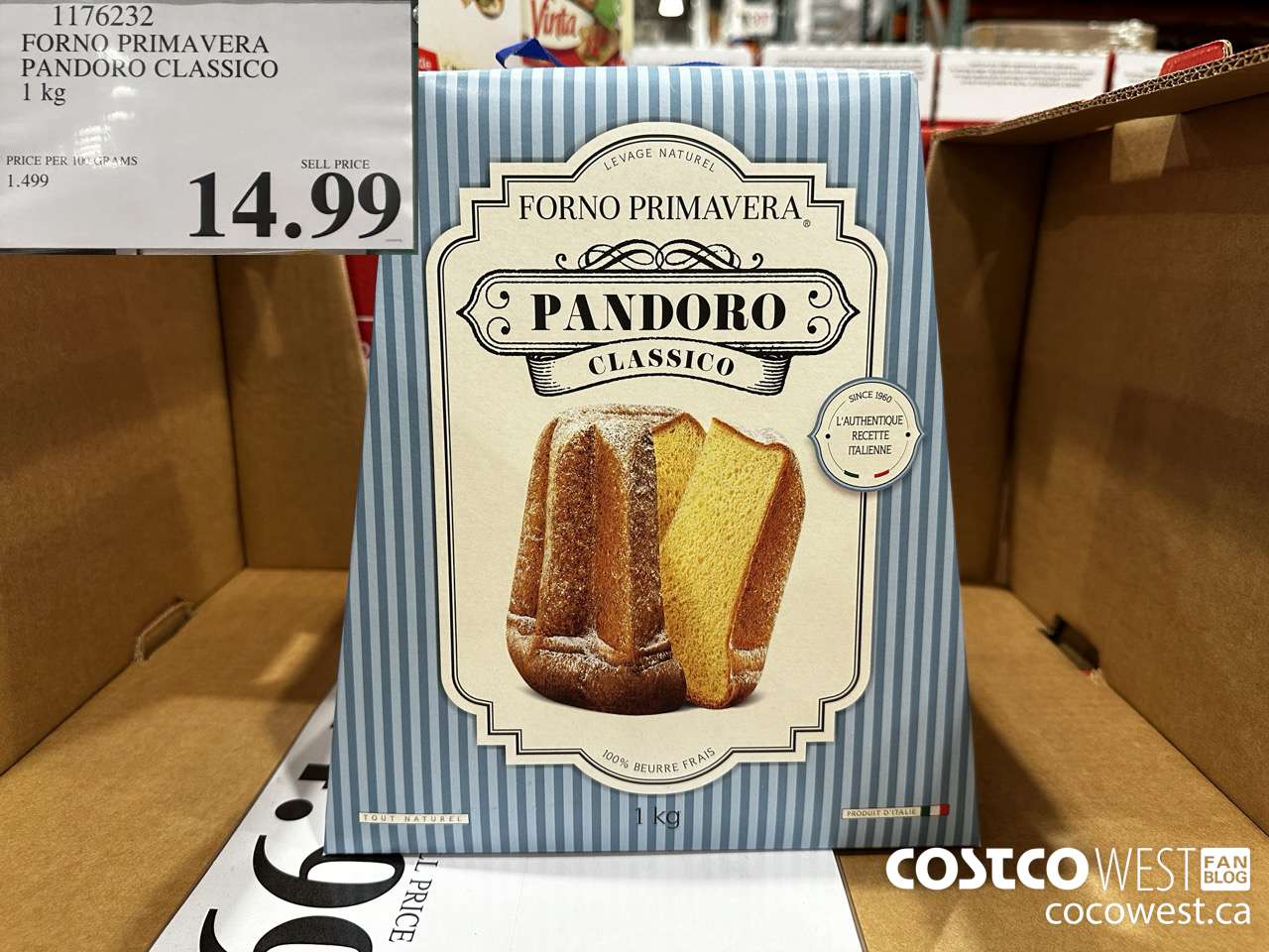 1176232 FORNO PRIMAVERA PANDORO CLASSICO 1KG $14.99