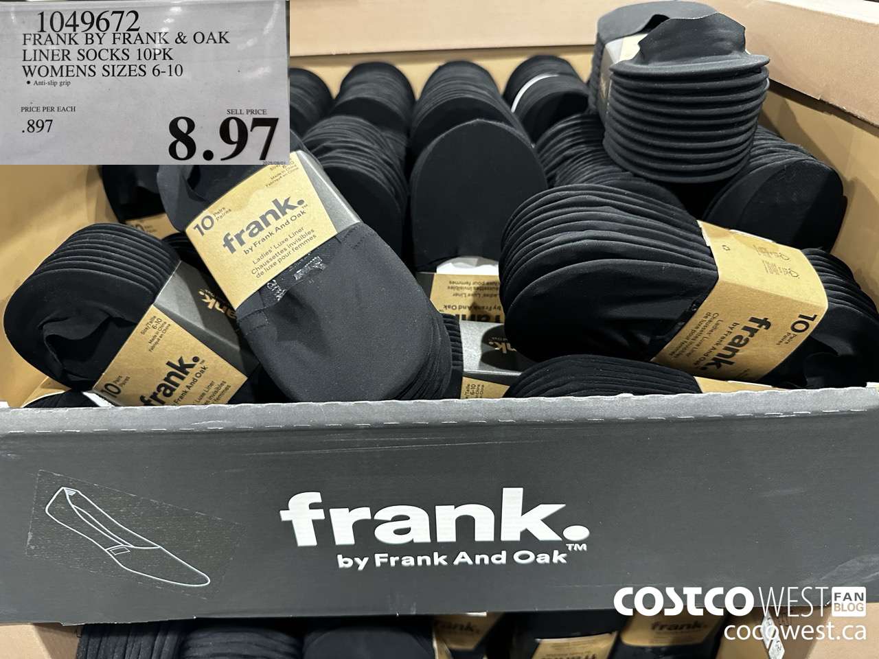 1049672 FRANK BY FRANK & OAK LINER SOCK 10PK WOMENS SIZES 6-10 $8.97
