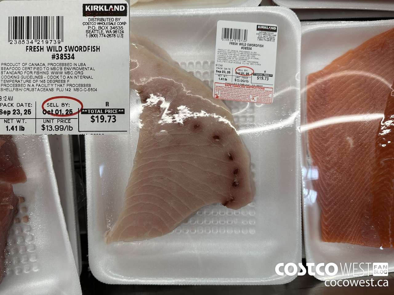 38534 FRESH WILD SWORDFISH PER LB $13.99