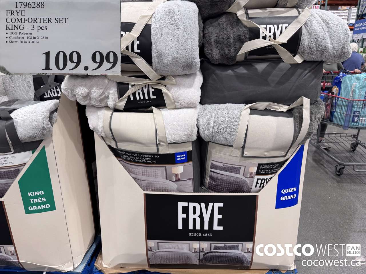 1796288 FRYE COMFORTER SET KING 3PCS $109.99