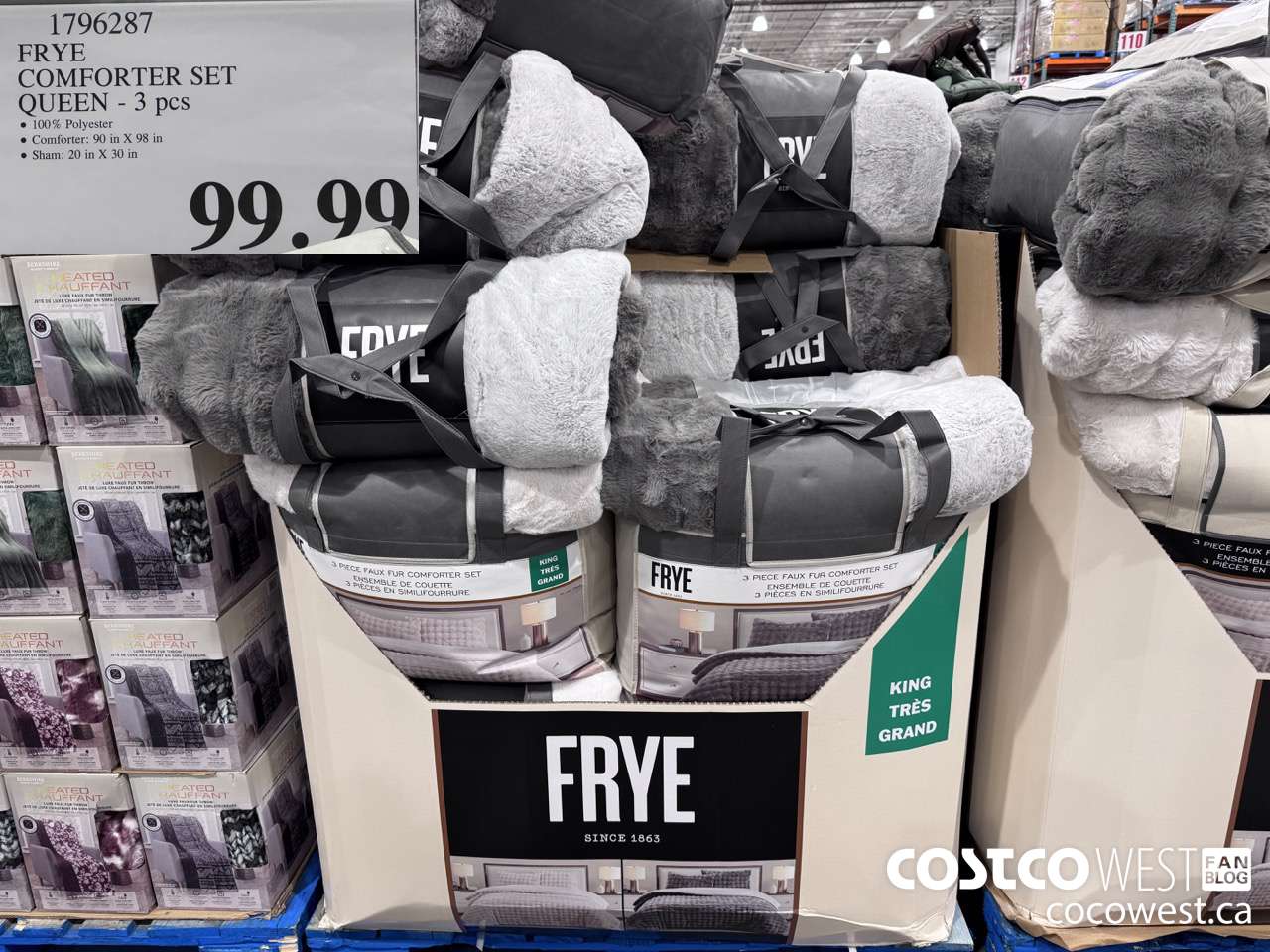 1796287 FRYE COMFORTER SET QUEEN 3 PCS $99.99