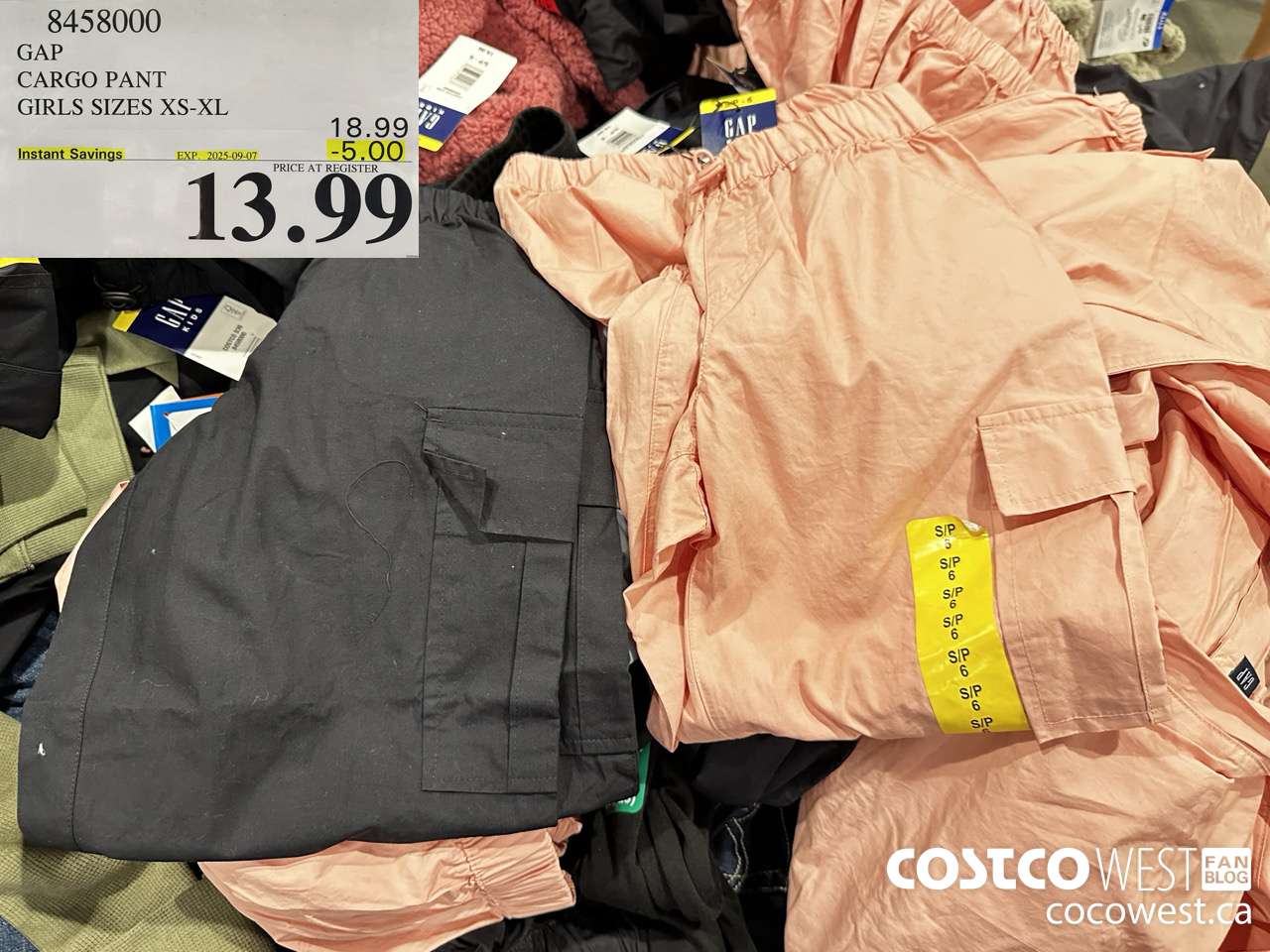 8458000 GAP CARGO PANT GIRLS SIZES XS-XL  ($5.00 INSTANT SAVINGS EXPIRES ON 2025-09-07) $13.99