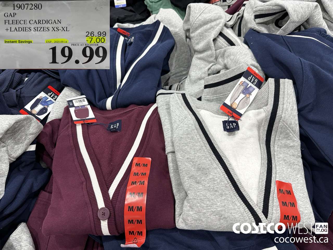 1907280 GAP FLEECE CARDIGAN LADIES SIZES XS-XL ($7.00 INSTANT SAVINGS EXPIRES ON 2025-09-14) $19.99