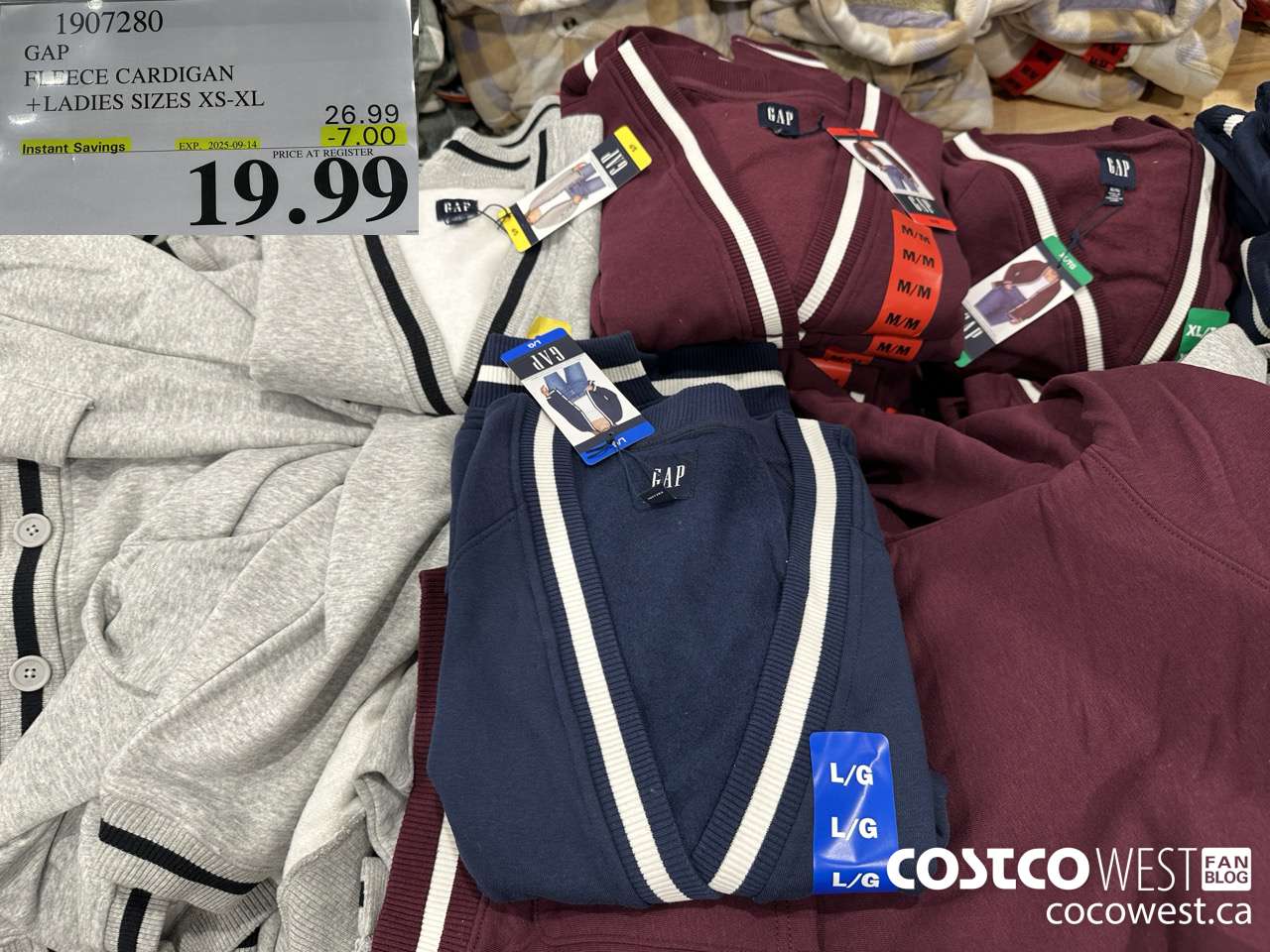 1907280 GAP FLEECE CARDIGAN LADIES SIZES XS-XL ($7.00 INSTANT SAVINGS EXPIRES ON 2025-09-14) $19.99