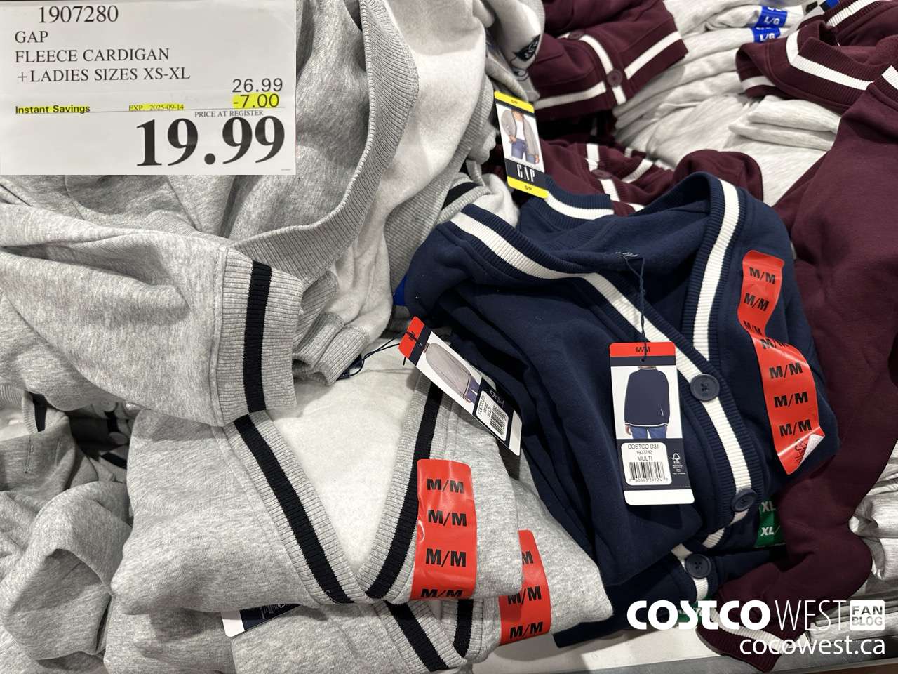 1907280 GAP FLEECE CARDIGAN LADIES SIZES XS-XL ($7.00 INSTANT SAVINGS EXPIRES ON 2025-09-14) $19.99