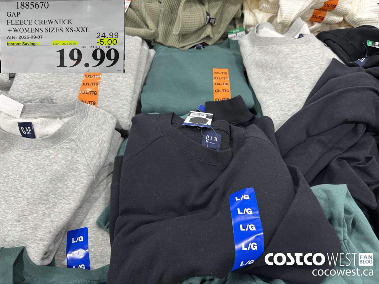 1885670 GAP FLEECE CREWNECK WOMENS SIZES XS-XXL ($5.00 INSTANT SAVINGS EXPIRES ON 2025-09-07) $19.99