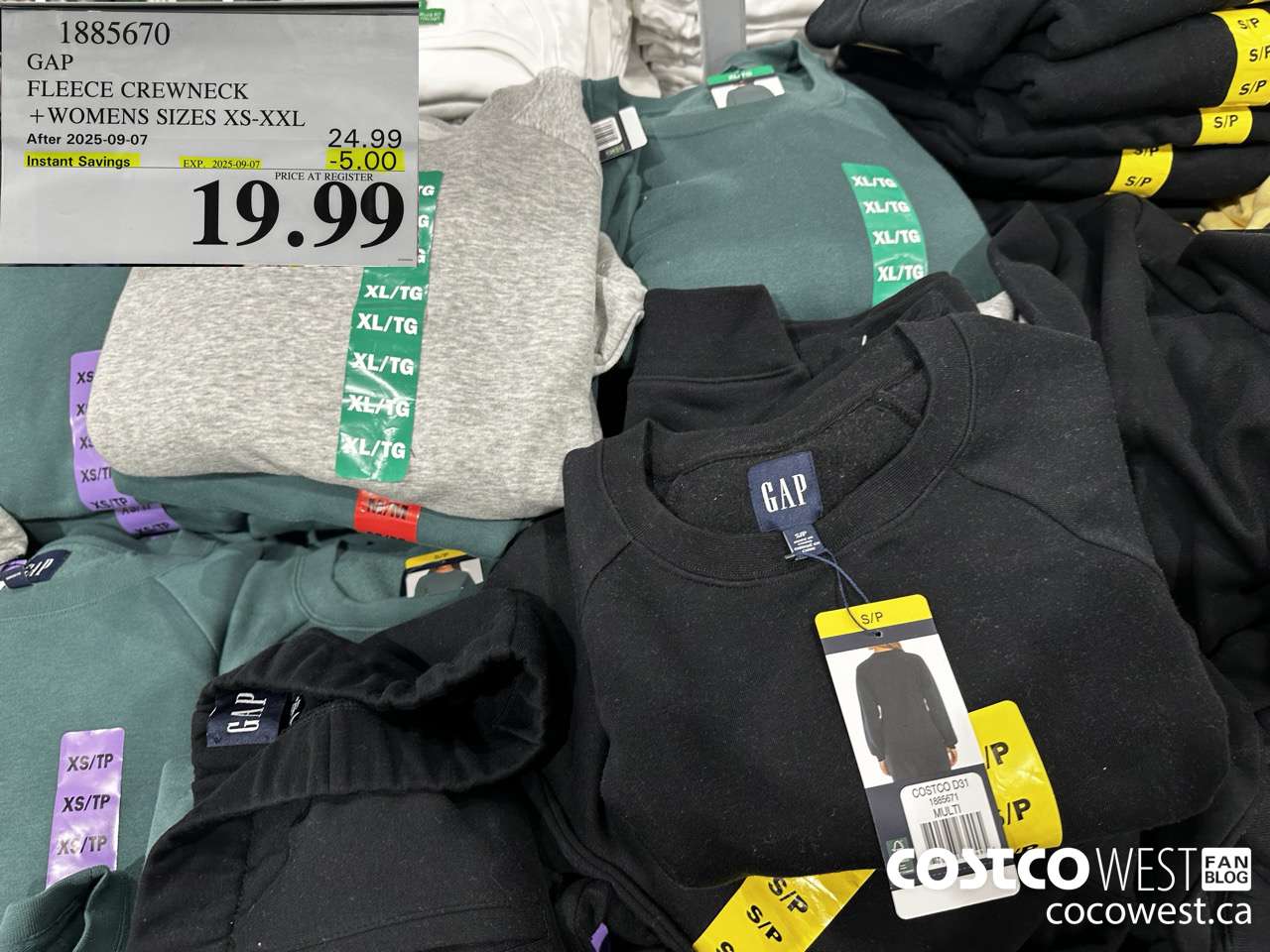 1885670 GAP FLEECE CREWNECK WOMENS SIZES XS-XXL ($5.00 INSTANT SAVINGS EXPIRES ON 2025-09-07) $19.99