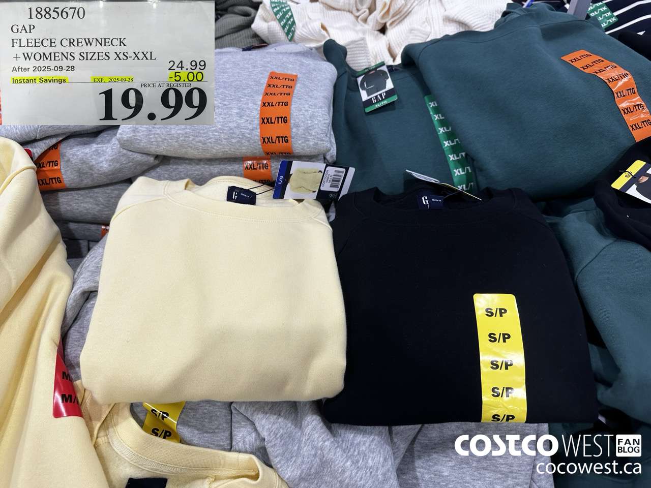 1885670 GAP FLEECE CREWNECK WOMENS SIZES XS-XXL ($5.00 INSTANT SAVINGS EXPIRES ON 2025-09-28) $19.99