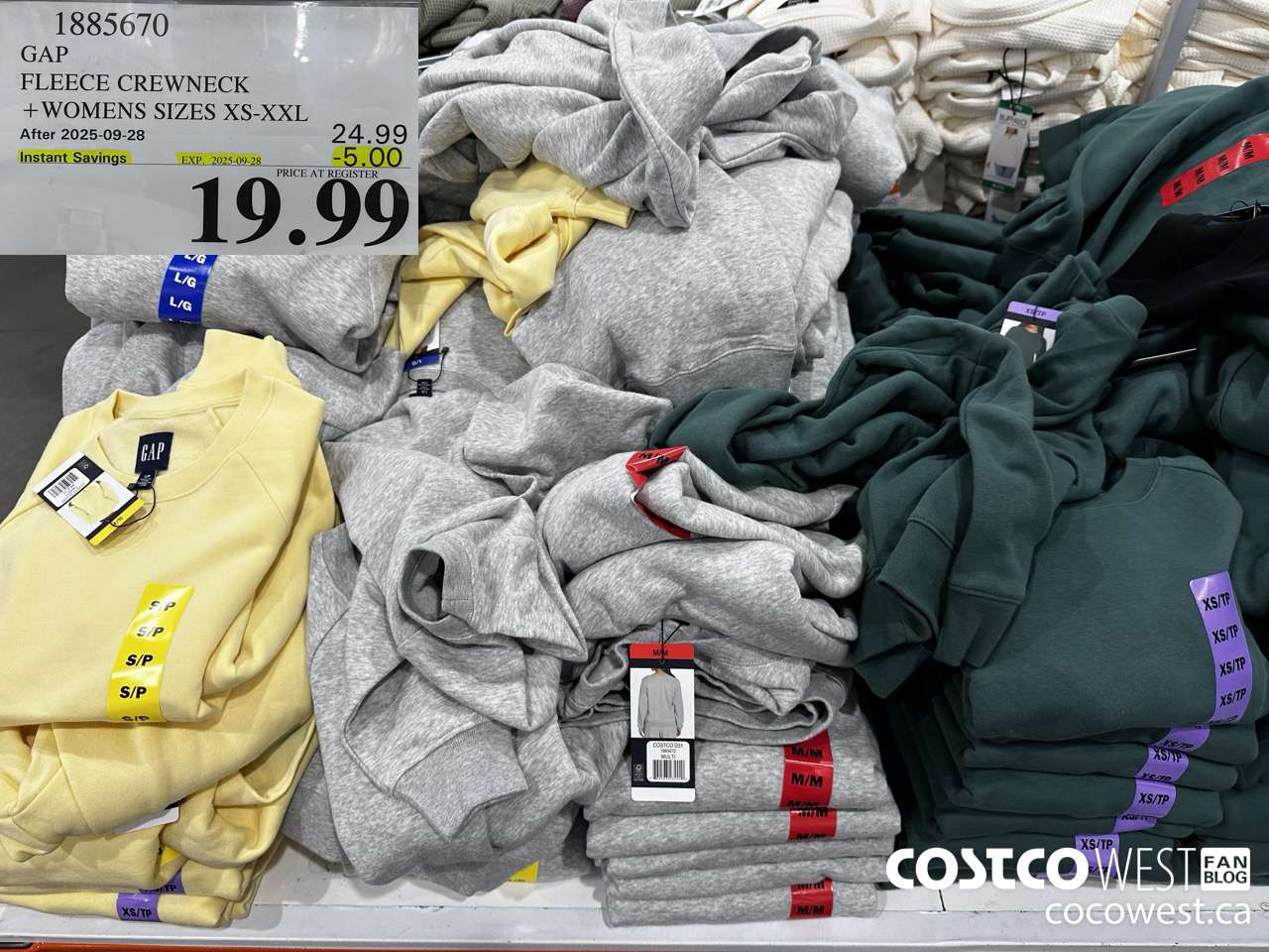 1885670 GAP FLEECE CREWNECK WOMENS SIZES XS-XXL ($5.00 INSTANT SAVINGS EXPIRES ON 2025-09-28) $19.99