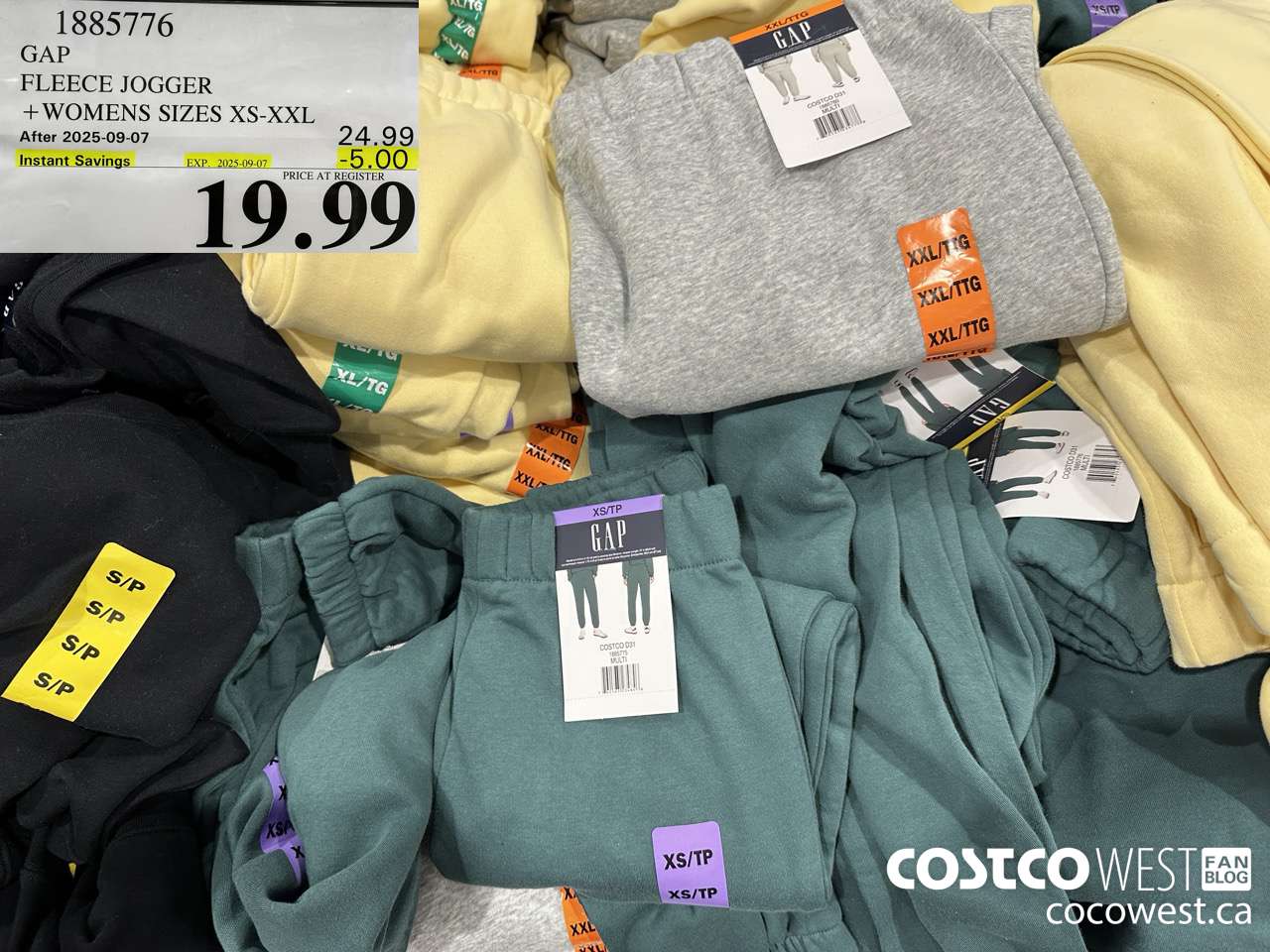 1885776 GAP FLEECE JOGGER WOMENS SIZES XS-XXL ($5.00 INSTANT SAVINGS EXPIRES ON 2025-09-07) $19.99