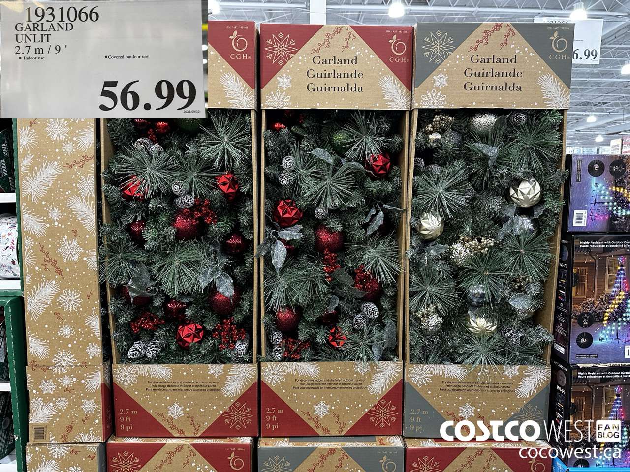 1931066 GARLAND UNLIT 2.7M/9' $56.99