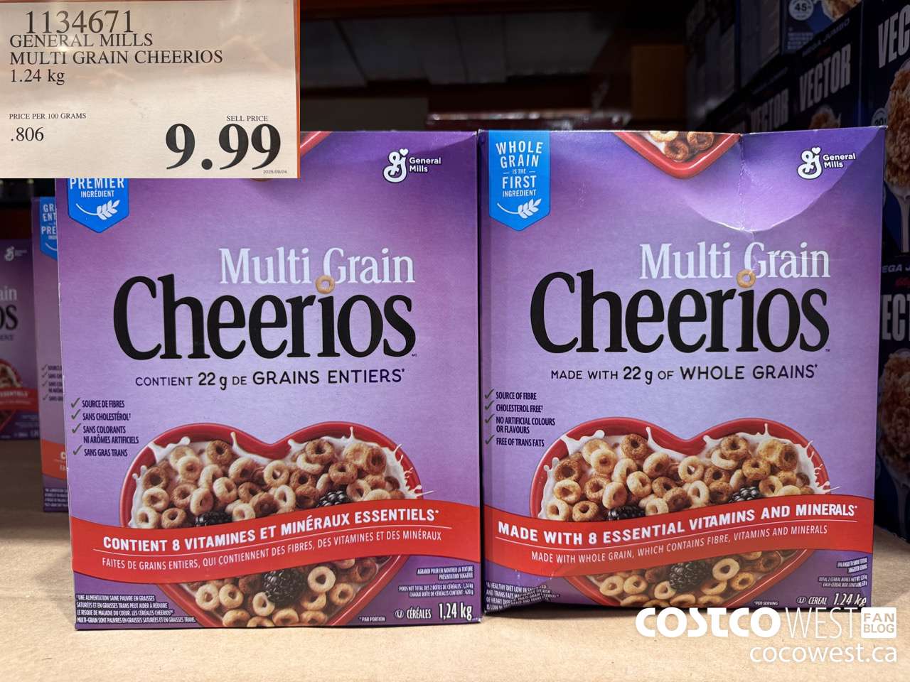 1134671 GENERAL MILLS MULTIGRAIN CHEERIOS 1.24 kg $9.99