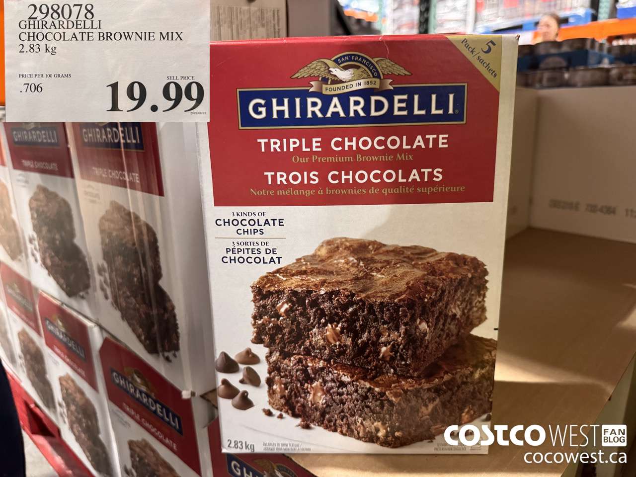 298078 GHIRARDELLI CHOCOLATE BROWNIE MIX 2.83 kg $19.99