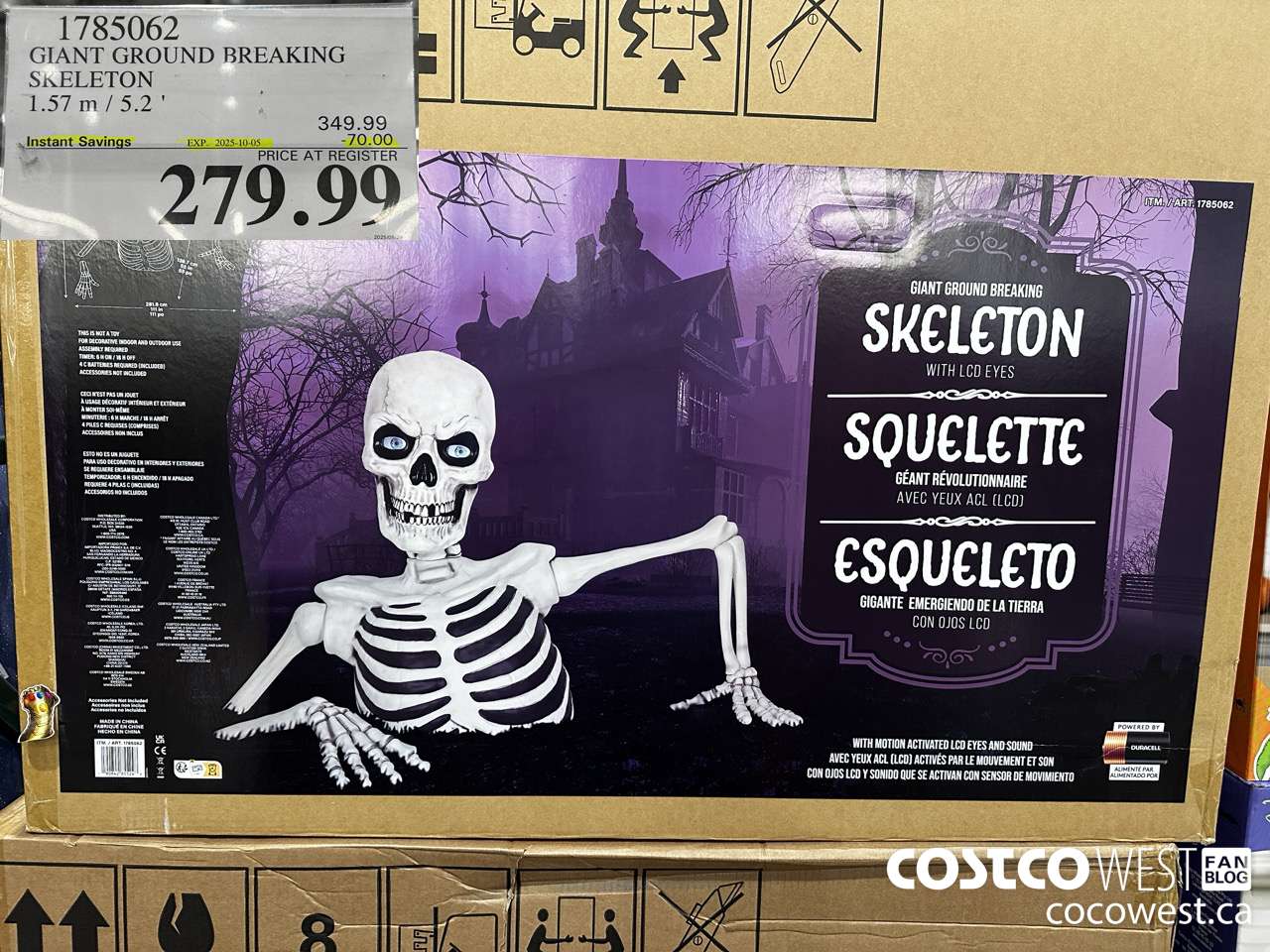 1785062 GIANT GROUND BREAKING SKELETON 1.57M (5.2FT) ($70.00 INSTANT SAVINGS EXPIRES ON 2025-10-05) $279.99