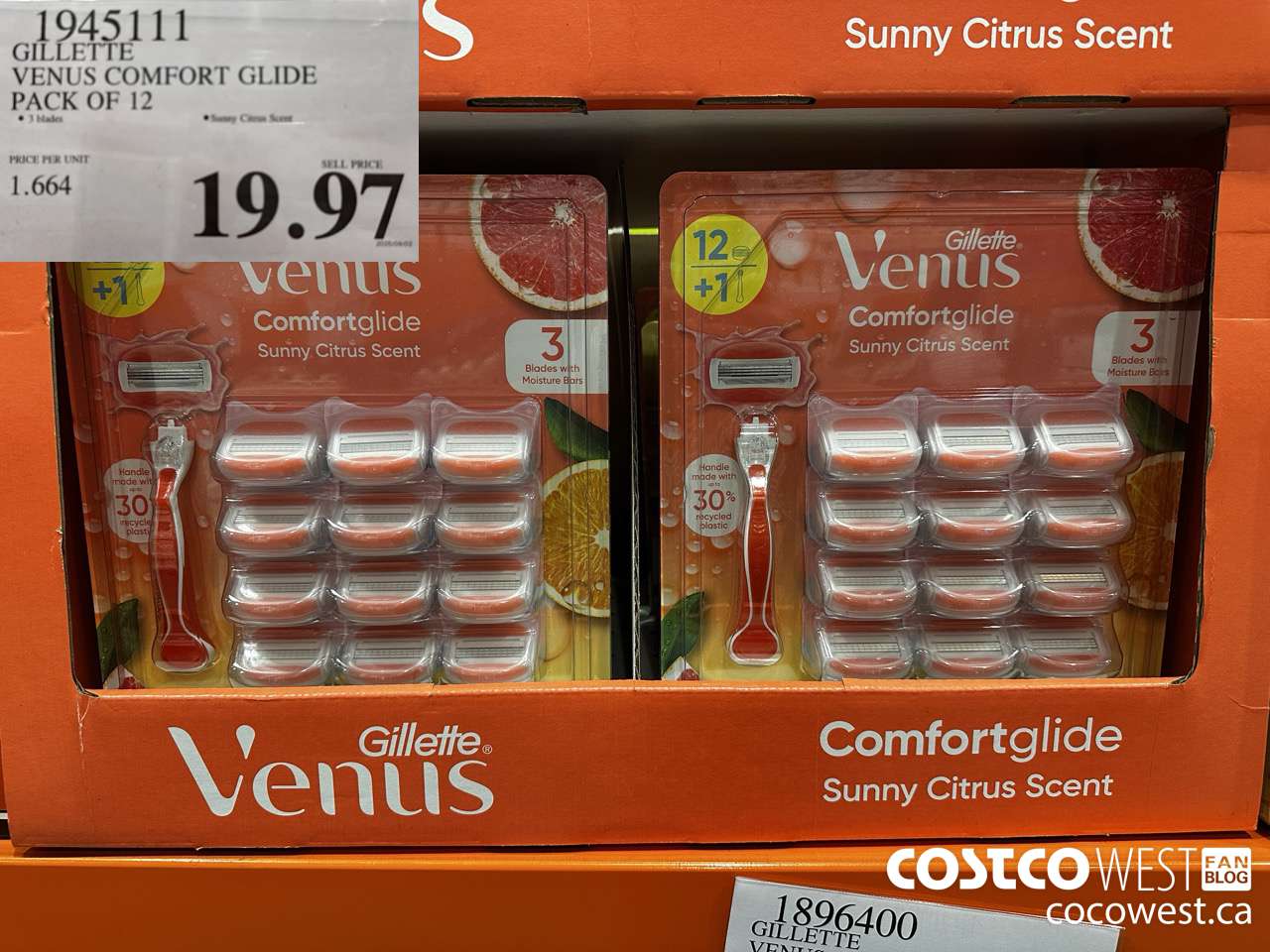 1945111 GILLETTE VENUS COMFORT GLIDE PACK OF 12 $19.97