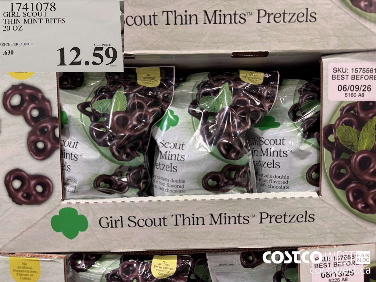 1741078 GIRL SCOUT THIN MINT BITES 20 OZ $12.59