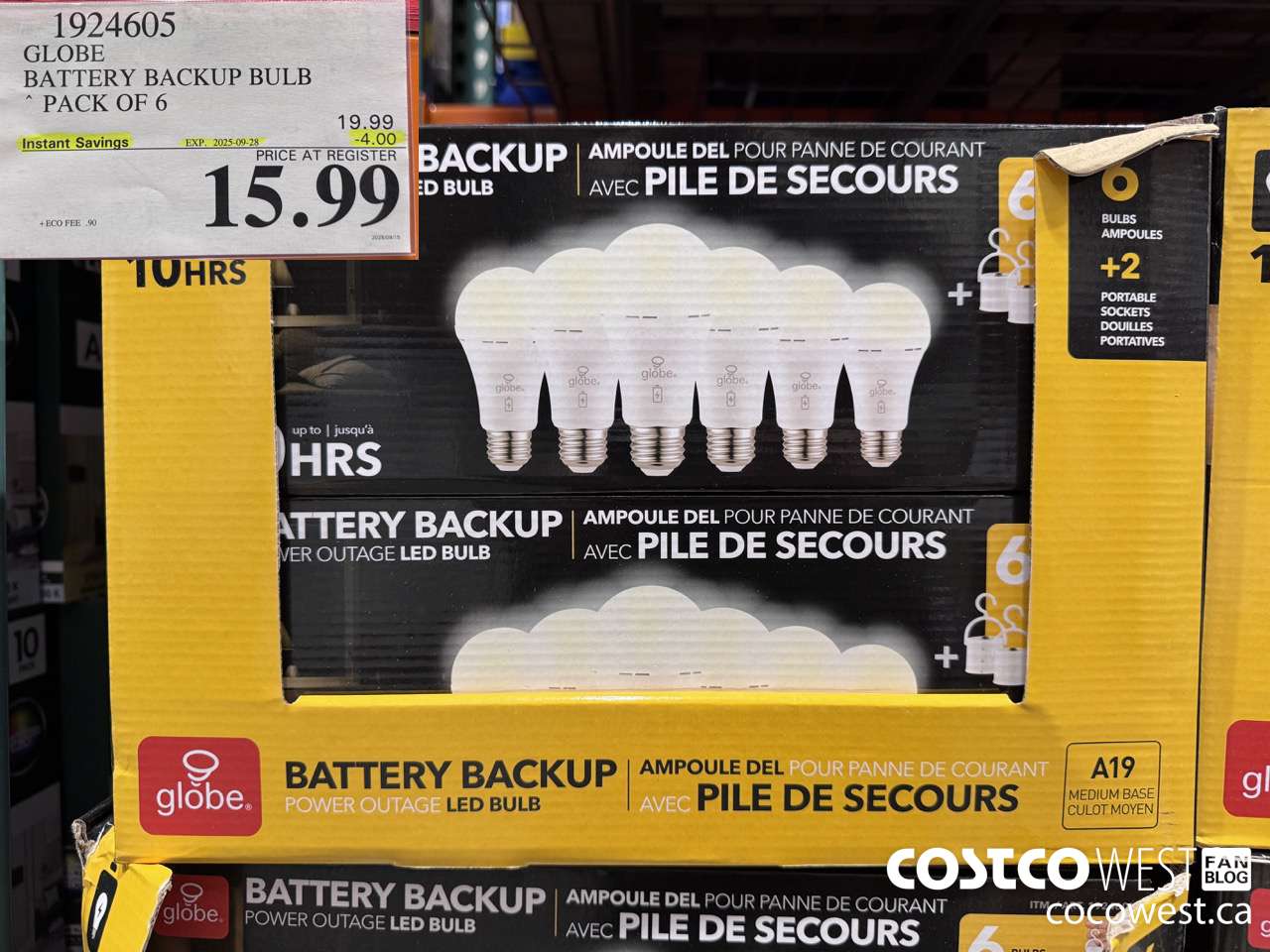 1924605 GLOBE BATTERY BACKUP BULB PACK OF 6 ($4.00 INSTANT SAVINGS EXPIRES ON 2025-09-28) $15.99