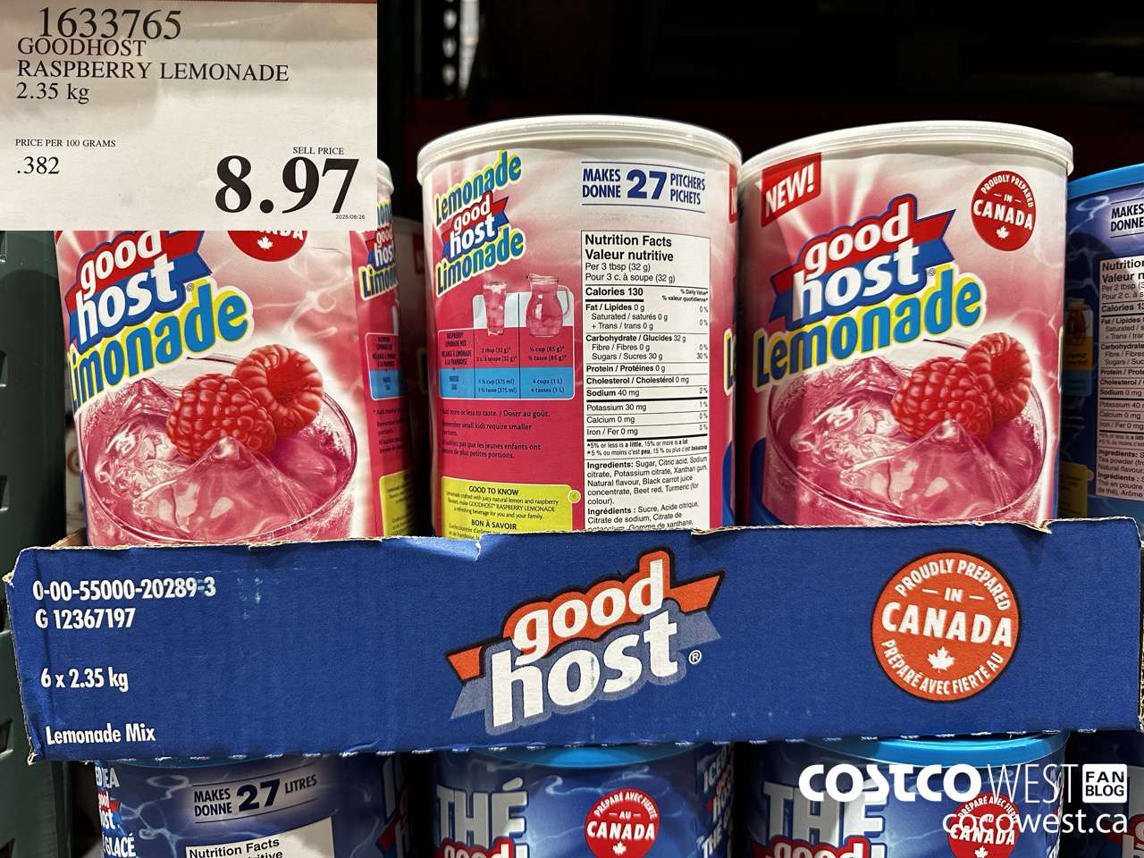 1633765 GOODHOST RASPBERRY LEMONADE 2.35 kg  $8.97