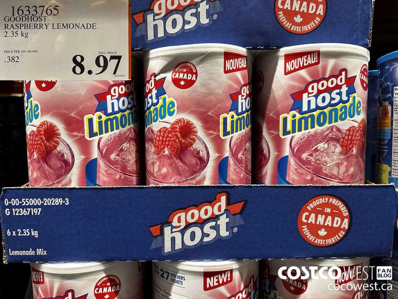 1633765 GOODHOST RASPBERRY LEMONADE 2.35 kg  $8.97