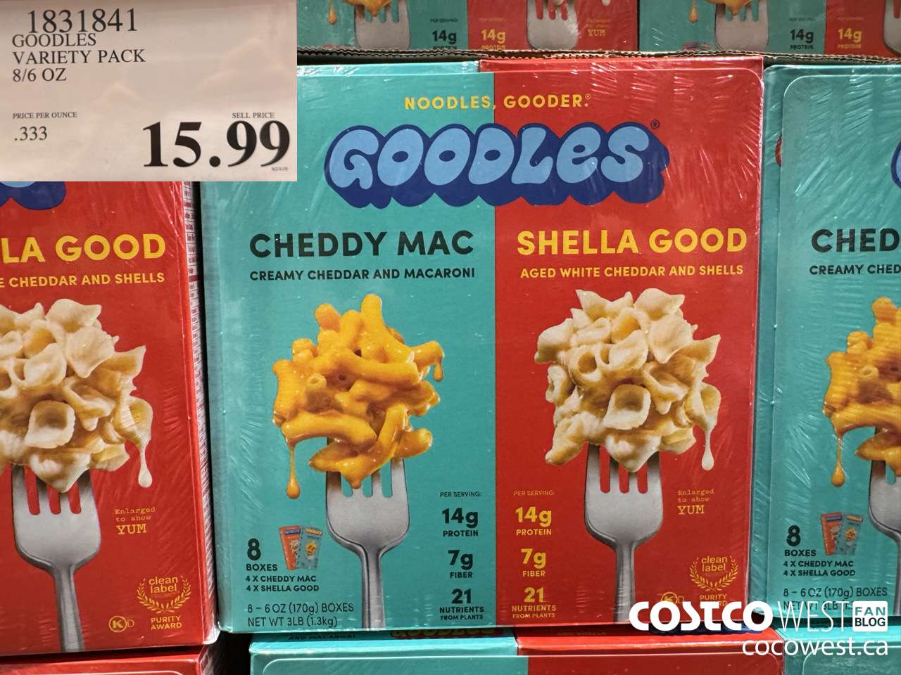 1831841 GOODLES VARIETY PACK 8/6 OZ $15.99