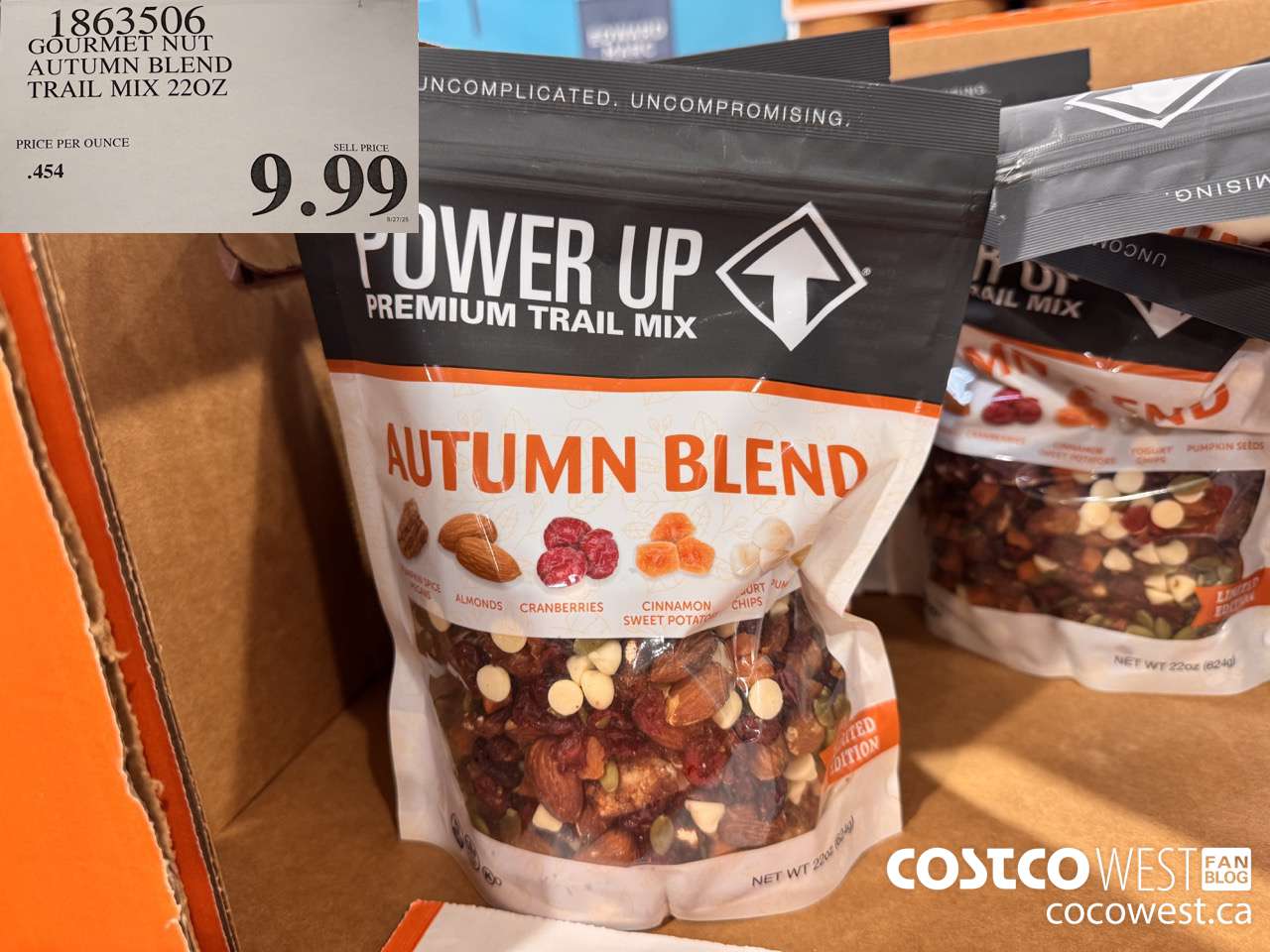 1863506 GOURMET NUT AUTUMN BLEND TRAIL MIX 22OZ $9.99