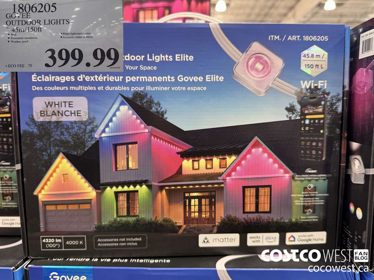 1806205 GOVEE OUTDOOR LIGHTS 45M/150FT $399.99