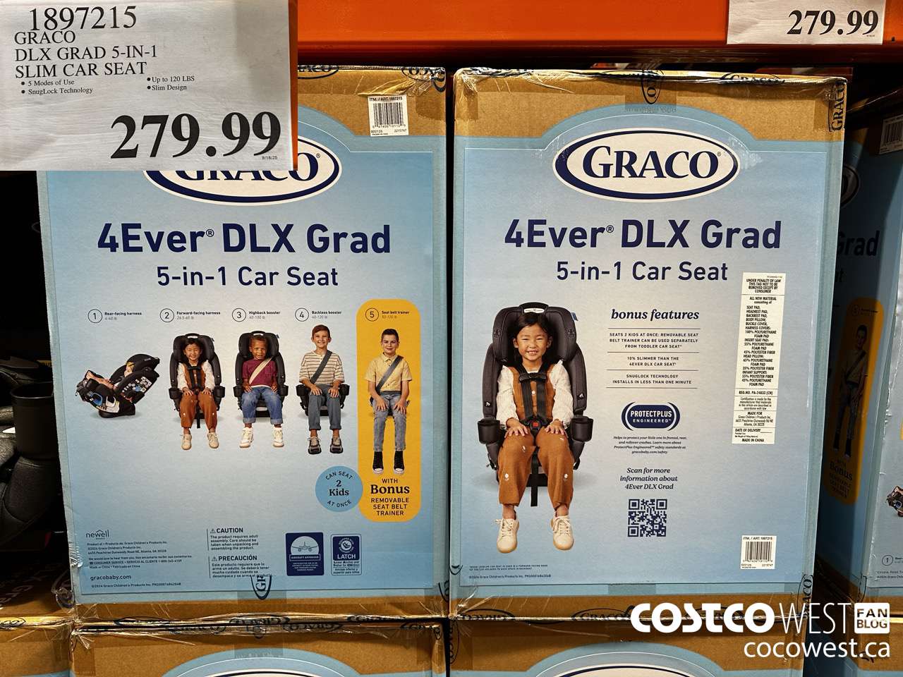 1897215 GRACO DLX GRAD 5-IN-1 SLIM CAR SEAT $279.99