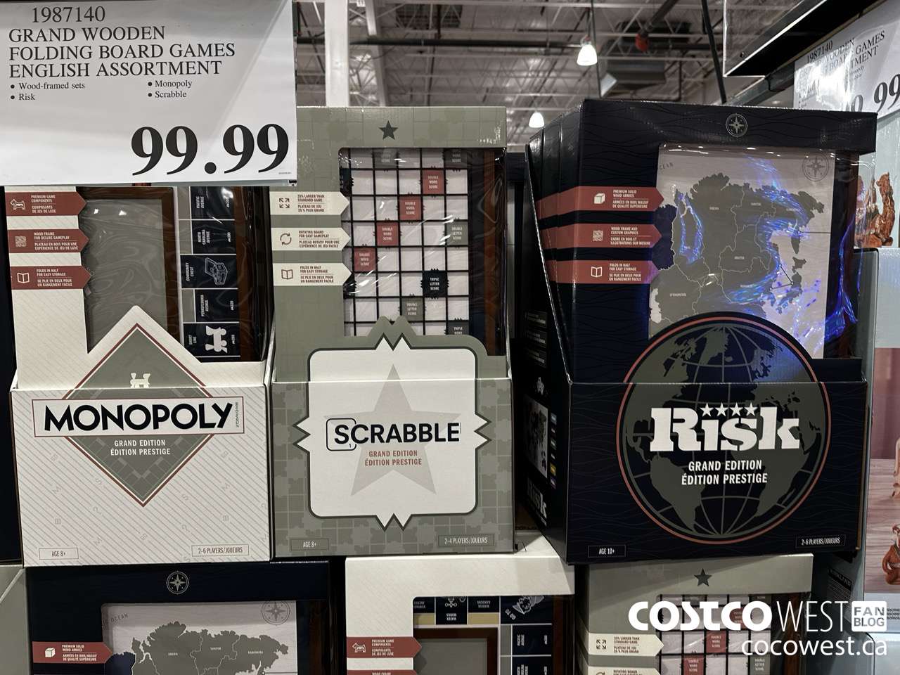 1987140 GRAND WOODEN FOLDING BOARD GAMES ENGLISH ASSORTMENT $99.99